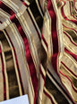 by yard Scalamandre Giacomo Silk Velvet Stripe Burgundy Brown Decadent Silk Pile MSRP USD500/y