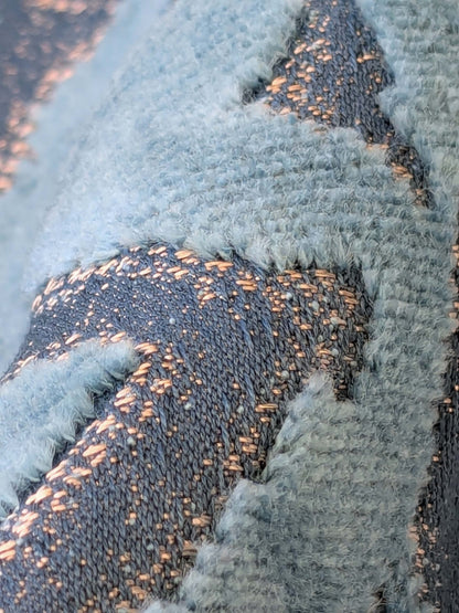 1.5yard Scalamandre Echo Velvet Peacock Blue Geometric MSRP USD 316/y