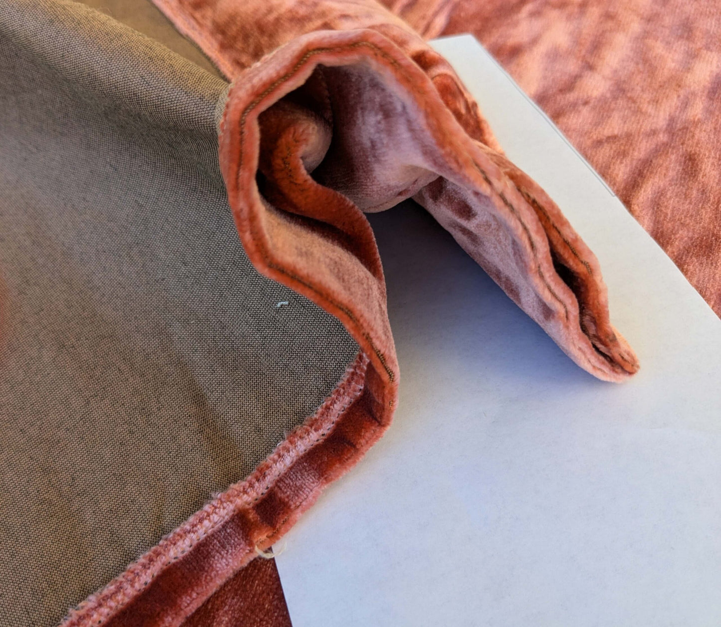 2.4yard with small stains Scalamandre Folio Coral Red Pink Superb Silk Velvet With Cuddly Silk Pile Yet Durable MSRP USD 566/y