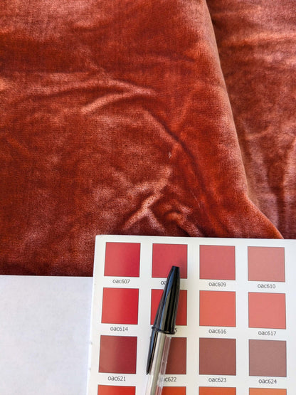 2.4yard with small stains Scalamandre Folio Coral Red Pink Superb Silk Velvet With Cuddly Silk Pile Yet Durable MSRP USD 566/y