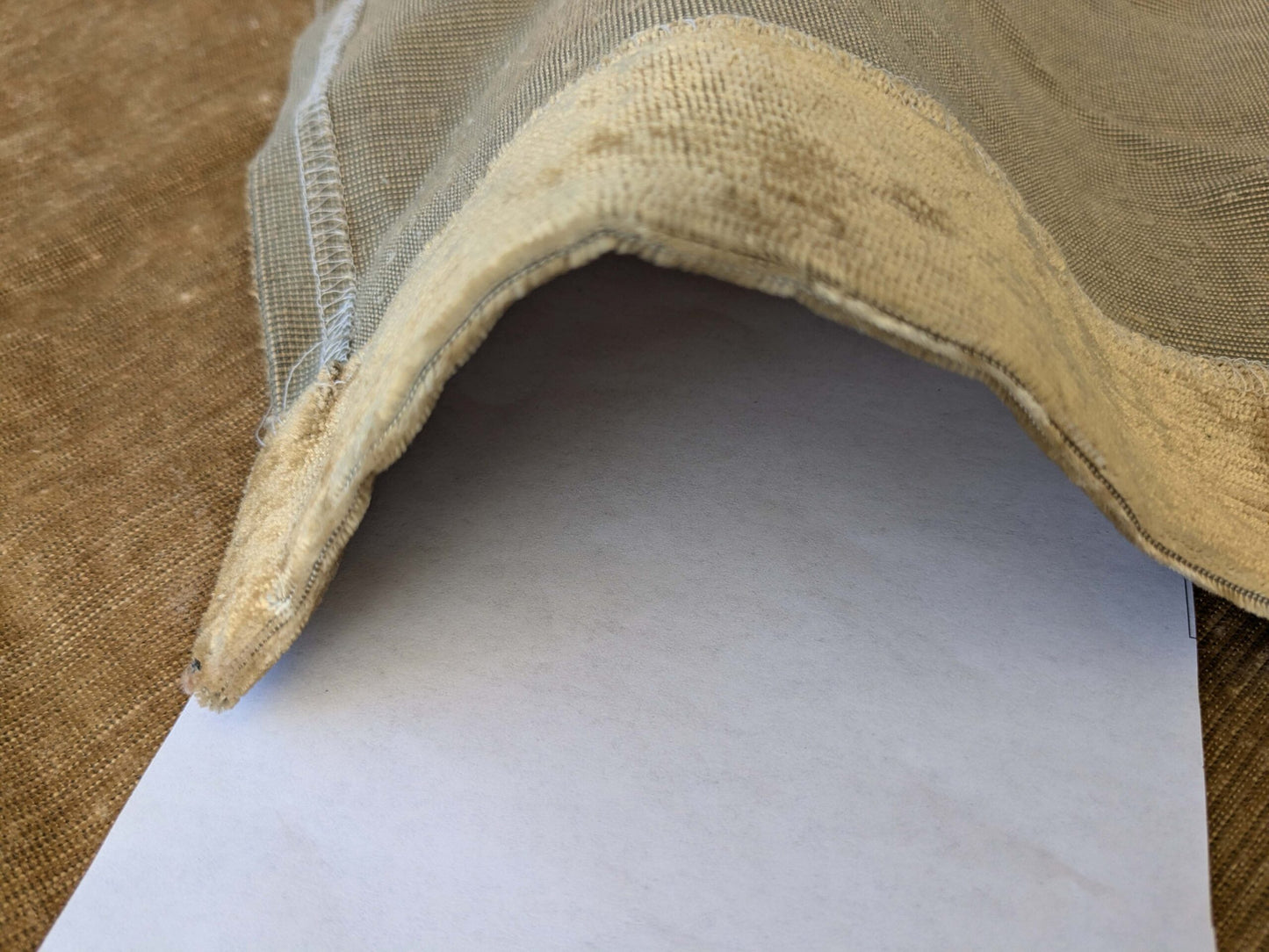 2.4 yard Scalamandre Colony Collection Tiziano Beige Solid Velvet Viscose Face