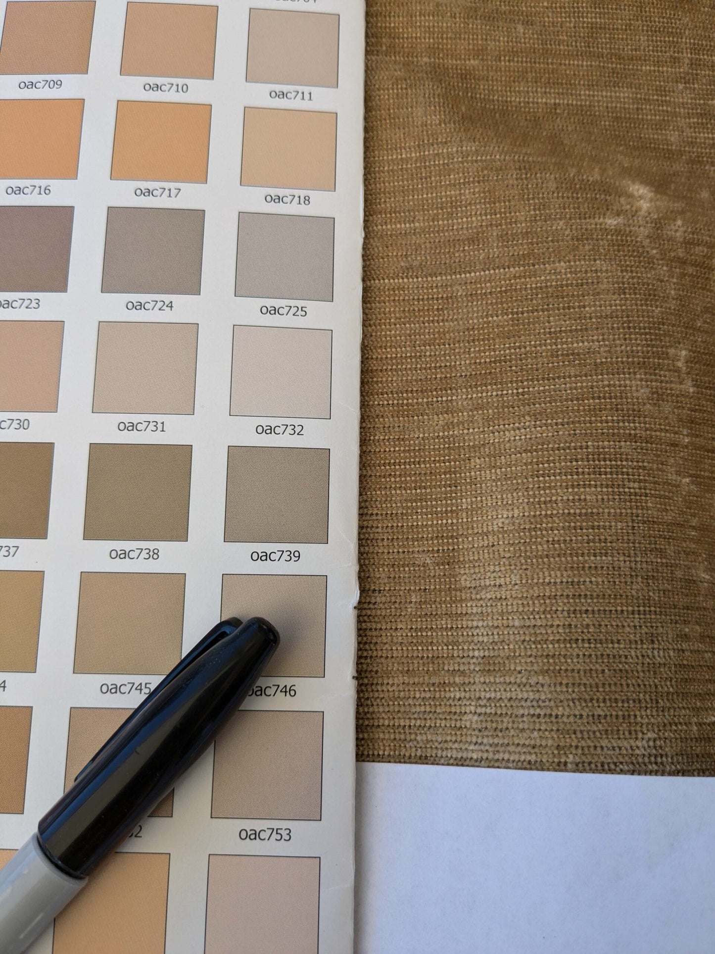 2.4 yard Scalamandre Colony Collection Tiziano Beige Solid Velvet Viscose Face