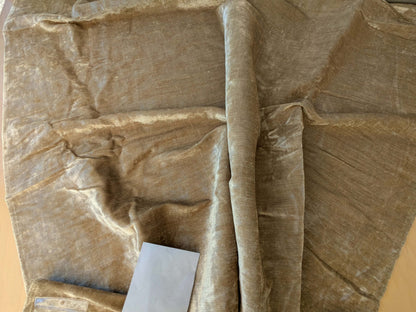 2.4 yard Scalamandre Colony Collection Tiziano Beige Solid Velvet Viscose Face