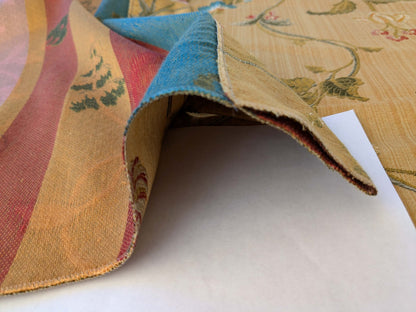 2.2 yard Scalamandre Colony Roma Millefiori Bronzo Yellow Floral Botanical Tree Foliage Renaissance MSRP USD 500+/Y