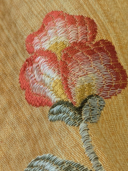 2.2 yard Scalamandre Colony Roma Millefiori Bronzo Yellow Floral Botanical Tree Foliage Renaissance MSRP USD 500+/Y