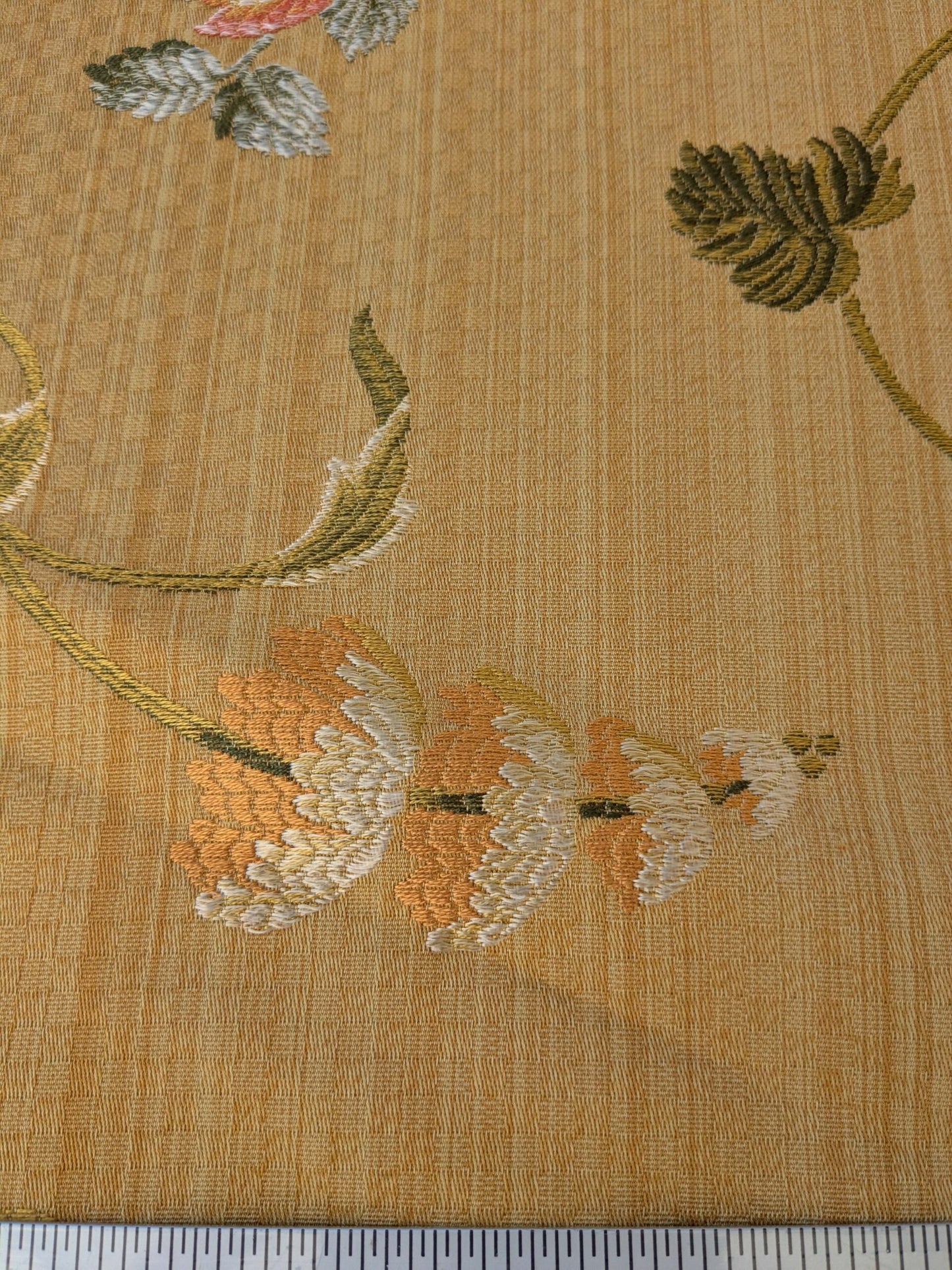 2.2 yard Scalamandre Colony Roma Millefiori Bronzo Yellow Floral Botanical Tree Foliage Renaissance MSRP USD 500+/Y