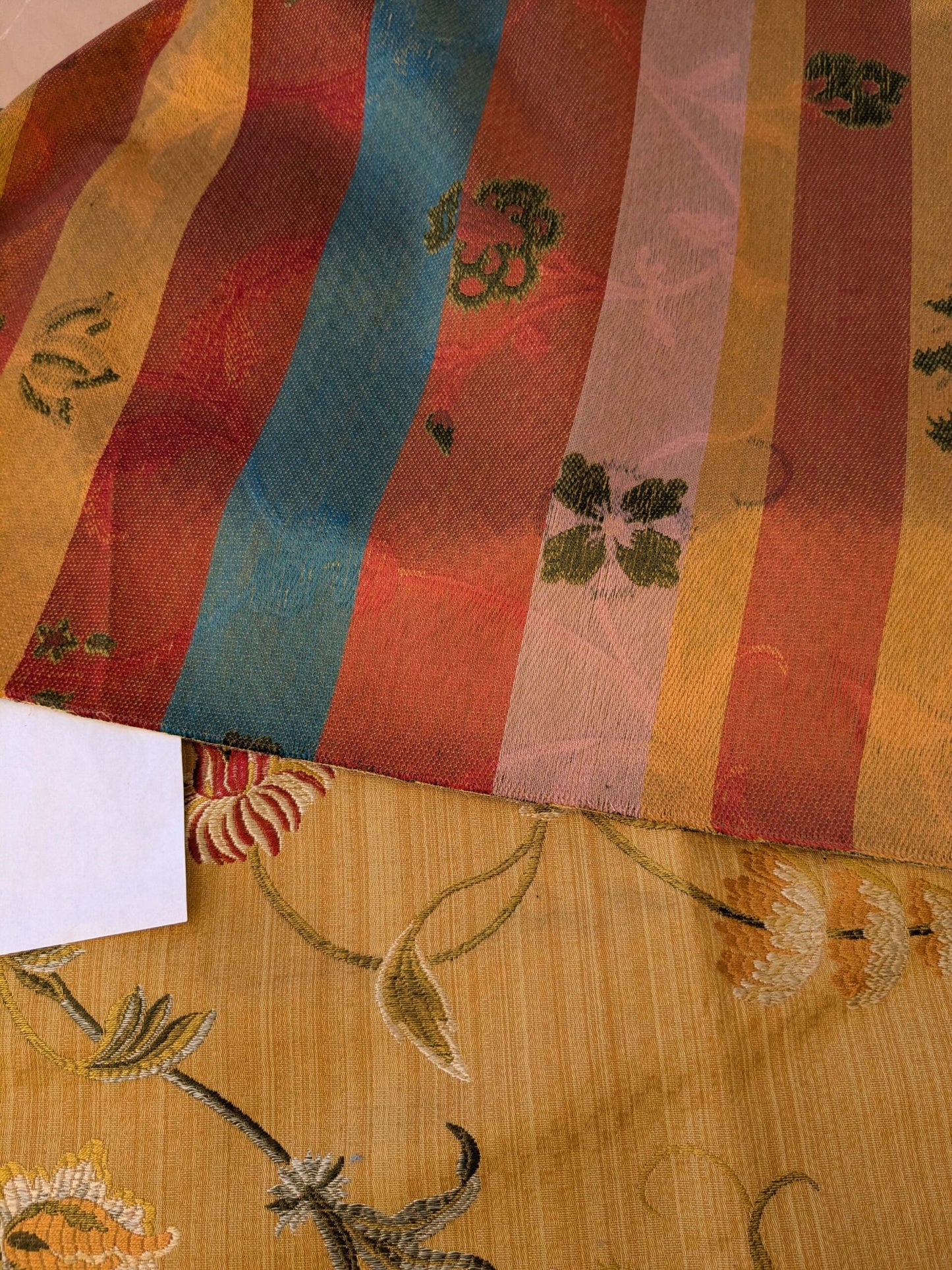 2.2 yard Scalamandre Colony Roma Millefiori Bronzo Yellow Floral Botanical Tree Foliage Renaissance MSRP USD 500+/Y