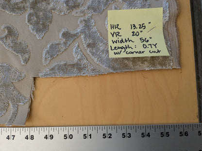 0.7 yard with Corner Cut Scalamandre Venezia Silk Velvet Beige Renaissance MSRP USD 596/Y