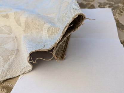 0.7 yard with Corner Cut Scalamandre Venezia Silk Velvet Beige Renaissance MSRP USD 596/Y