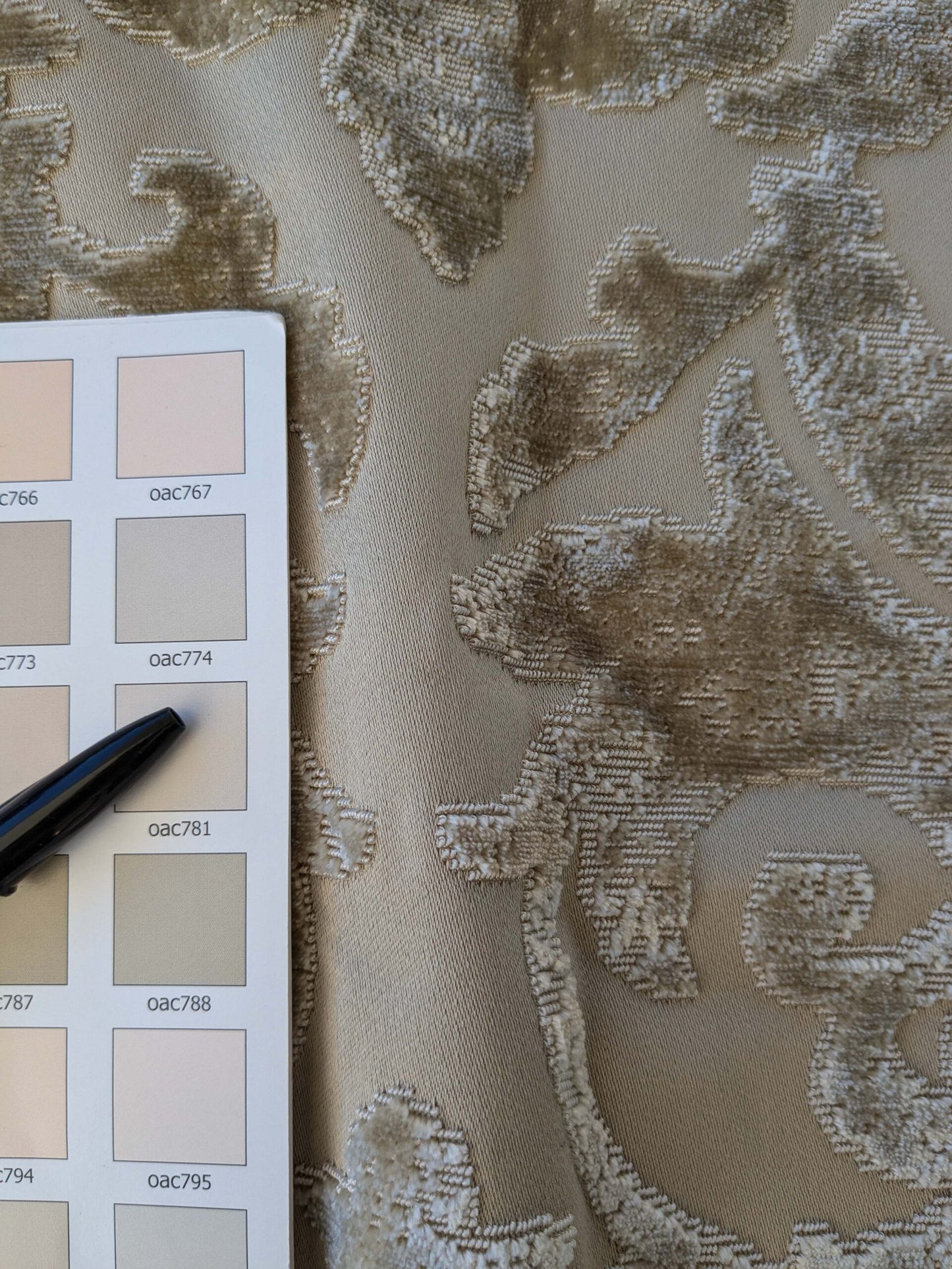 0.7 yard with Corner Cut Scalamandre Venezia Silk Velvet Beige Renaissance MSRP USD 596/Y