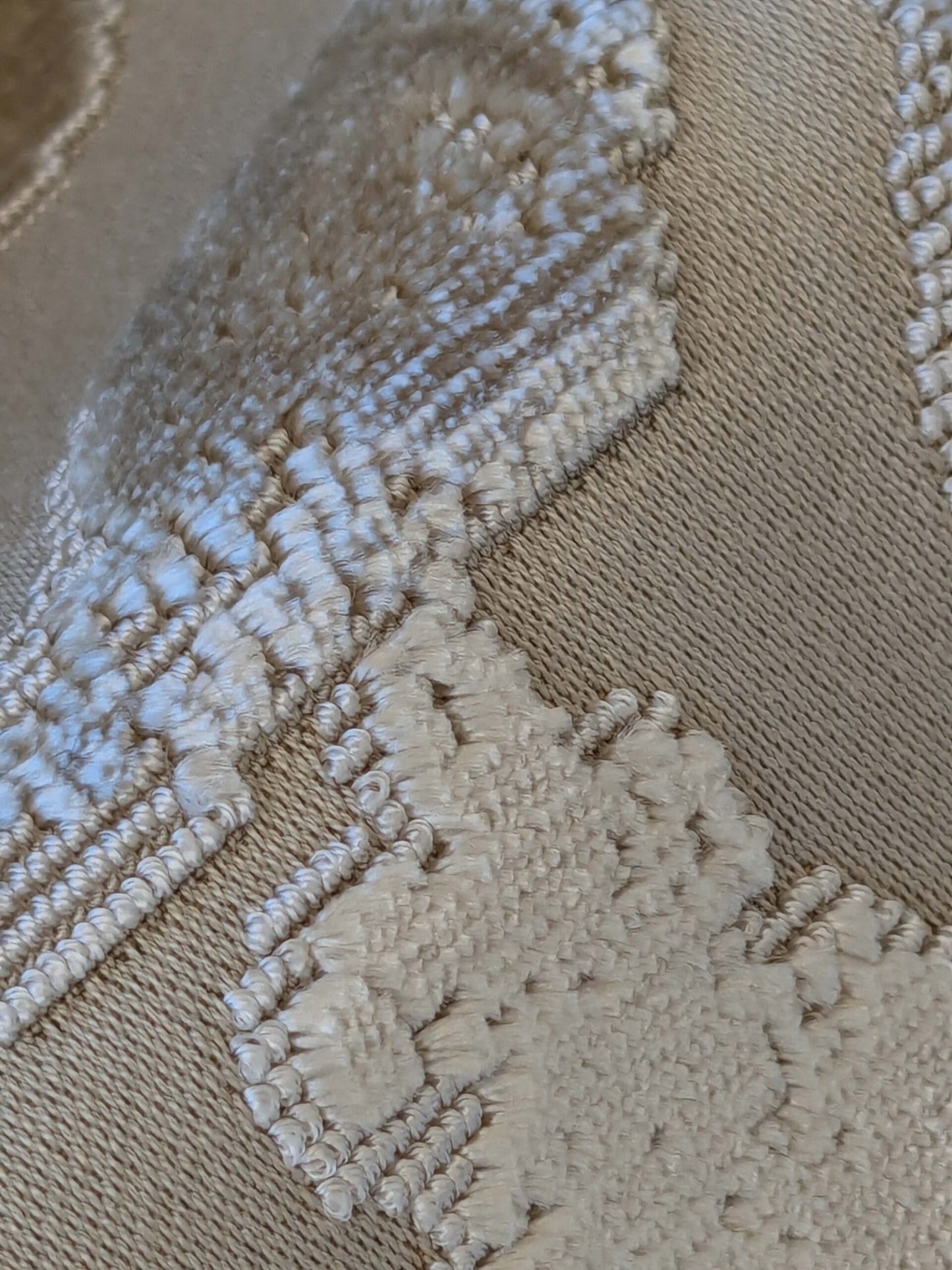 0.7 yard with Corner Cut Scalamandre Venezia Silk Velvet Beige Renaissance MSRP USD 596/Y