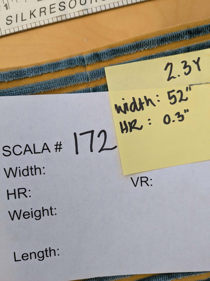 2.3yard Scalamandre Sofia Silk Velvet Stripe Blue and Gold Silk Pile Light Brown MSRP USD478/y