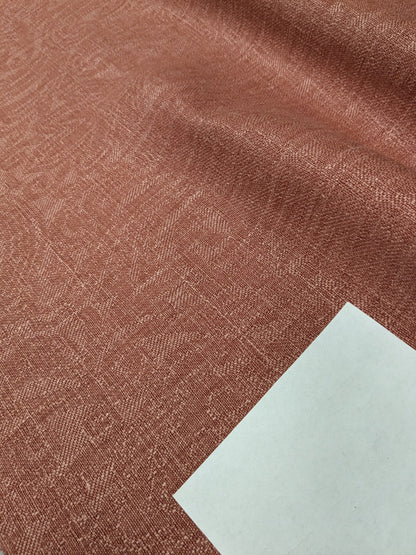 Clarence House Ghent Tea Rose Red 100% Linen Textured Subtle Damask Best Belgium Linen MSRP USD 152/Y