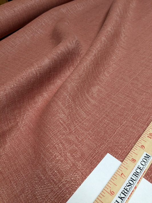 Clarence House Ghent Tea Rose Red 100% Linen Textured Subtle Damask Best Belgium Linen MSRP USD 152/Y