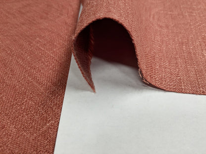 Clarence House Ghent Tea Rose Red 100% Linen Textured Subtle Damask Best Belgium Linen MSRP USD 152/Y