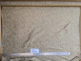 By Yard Filtered Sunray 100% Silk Damask Vine in Pin Stripe Paisley Pewter Tan Strie MSRP USD 275