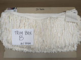 Scalamandre Conso 100% Rayon 093072-B01 (Trim Box B) Bullion Fringe Woven Rayon Long White  by yard