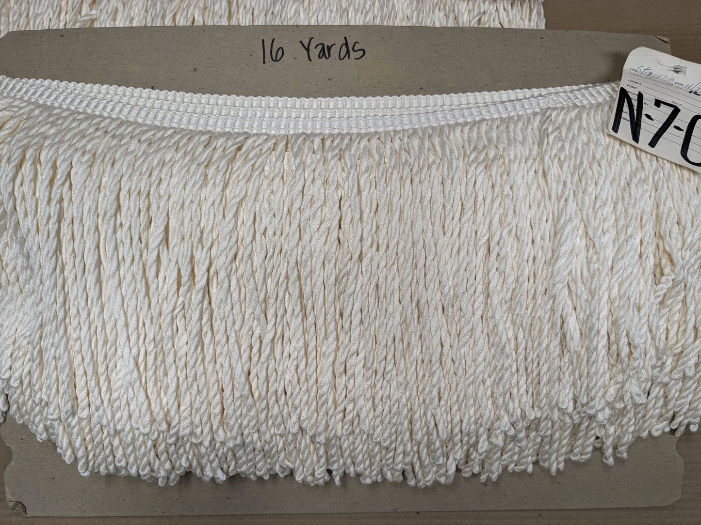 by yard  Scalamandre Conso 100% Rayon 093072-B01 (Trim Box B) Bullion Fringe Woven Rayon Long White