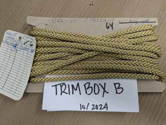 6 yards  Scalamandre 100% Silk Rope Trim C42-35 (Trim Box B) Rope Trim Woven Green