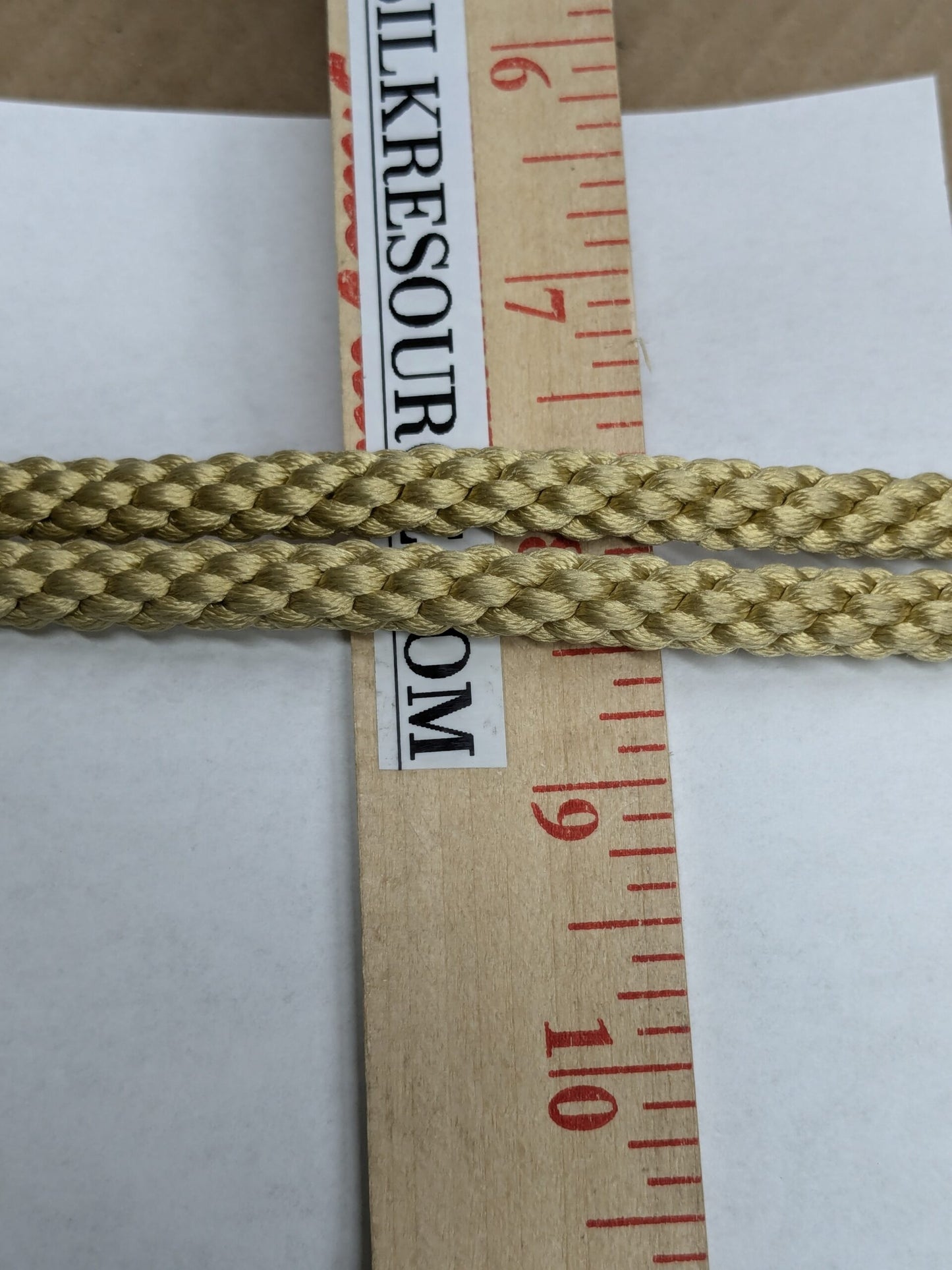 6 yards  Scalamandre 100% Silk Rope Trim C42-35 (Trim Box B) Rope Trim Woven Green