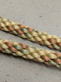 55 inches Scalamandre 100% Silk Rope Trim C42-59 (Trim Box B) Woven Green Brown Yellow