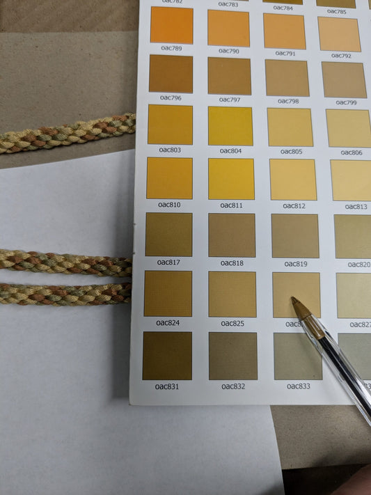 60 inches Scalamandre 100% Silk Rope Trim C42-59 (Trim Box B) Woven Green Brown Yellow