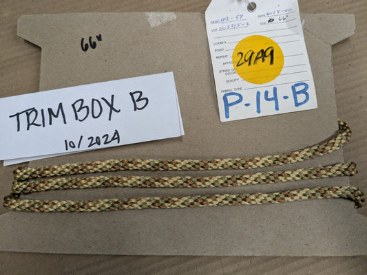 66 inches Scalamandre 100% Silk Rope Trim C42-59 (Trim Box B) Woven Green Brown Yellow