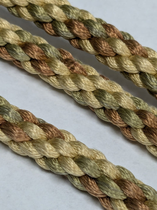 Scalamandre C42-59 Silk Rope Trim - Green Brown Yellow
