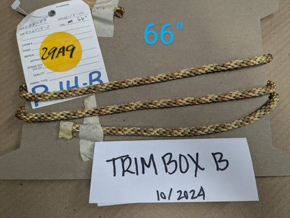 66 inches Scalamandre 100% Silk Rope Trim C42-59 (Trim Box B) Woven Green Brown Yellow