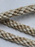 4.1yards Scalamandre 100% Silk Rope Trim C42-53 (Trim Box B) Woven White Brown