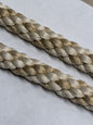 50" Scalamandre 100% Silk Rope Trim C42-53 (Trim Box B) Woven White Brown