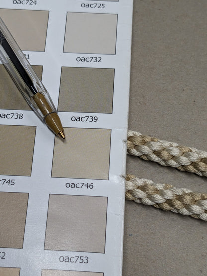 4.1yards Scalamandre 100% Silk Rope Trim C42-53 (Trim Box B) Woven White Brown