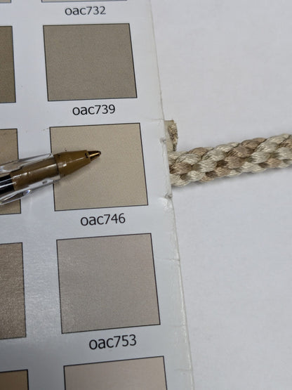 50" Scalamandre 100% Silk Rope Trim C42-53 (Trim Box B) Woven White Brown