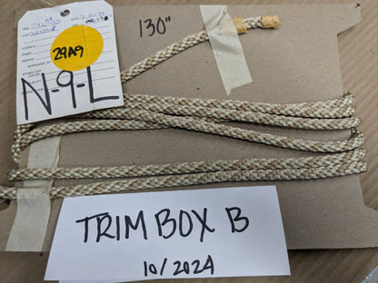 130 inches Scalamandre 100% Silk Rope Trim C42-53 (Trim Box B) Wove Beige