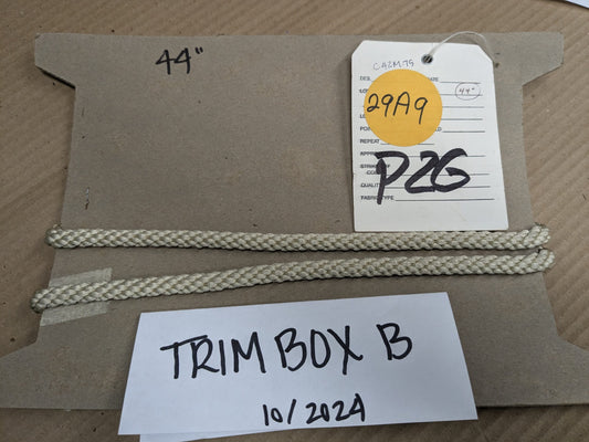 44 inches Scalamandre 100% Silk Rope Trim C42-53 (Trim Box B) Woven Cream Beige