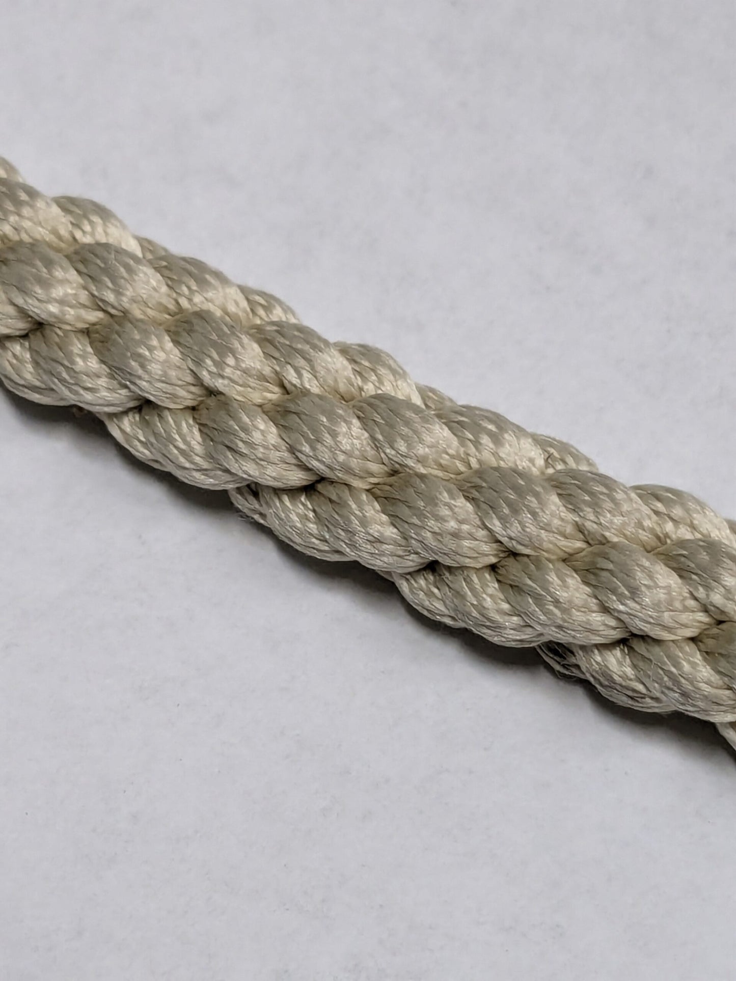 44 inches Scalamandre 100% Silk Rope Trim C42-53 (Trim Box B) Woven Cream Beige