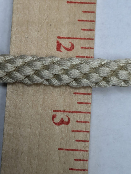 44 inches Scalamandre 100% Silk Rope Trim C42-53 (Trim Box B) Woven Cream Beige
