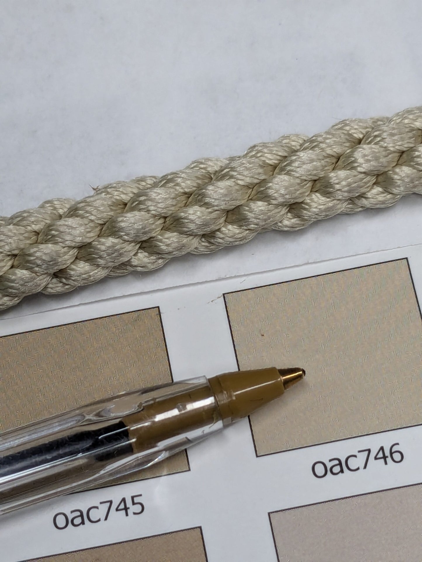 130 inches Scalamandre 100% Silk Rope Trim C42-53 (Trim Box B) Wove Beige