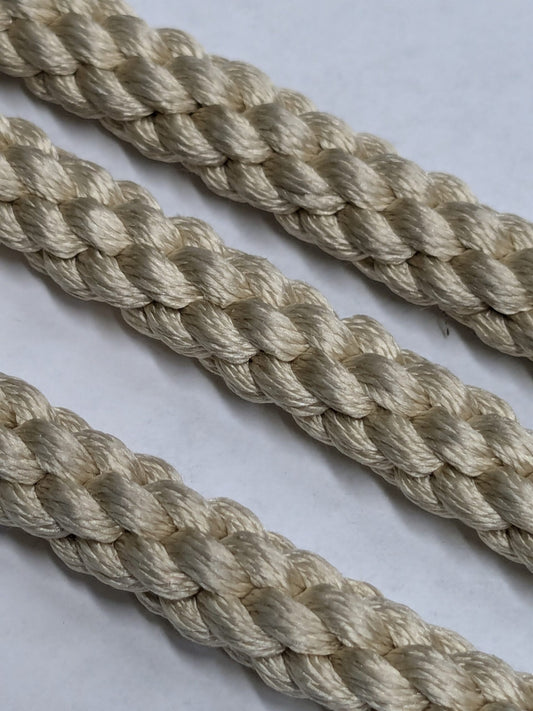 45 inches Scalamandre 100% Silk Rope Trim C42-75 (Trim Box B) Woven Cream Beige