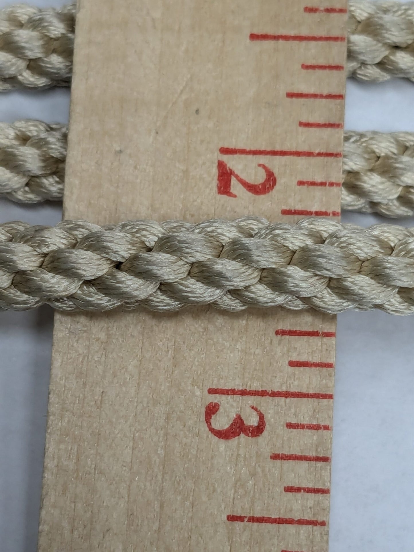 45 inches Scalamandre 100% Silk Rope Trim C42-75 (Trim Box B) Woven Cream Beige