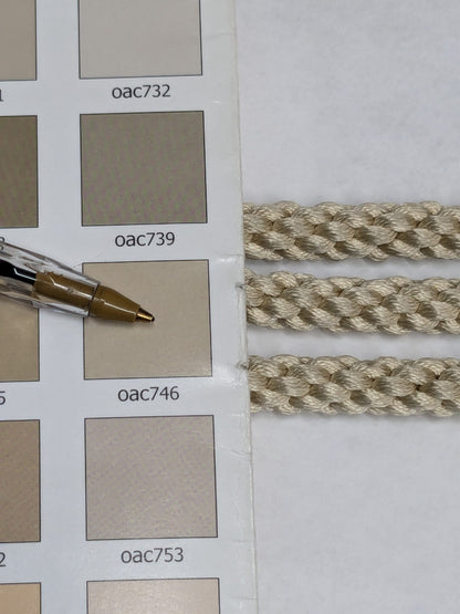 44 inches Scalamandre 100% Silk Rope Trim C42-53 (Trim Box B) Woven Cream Beige