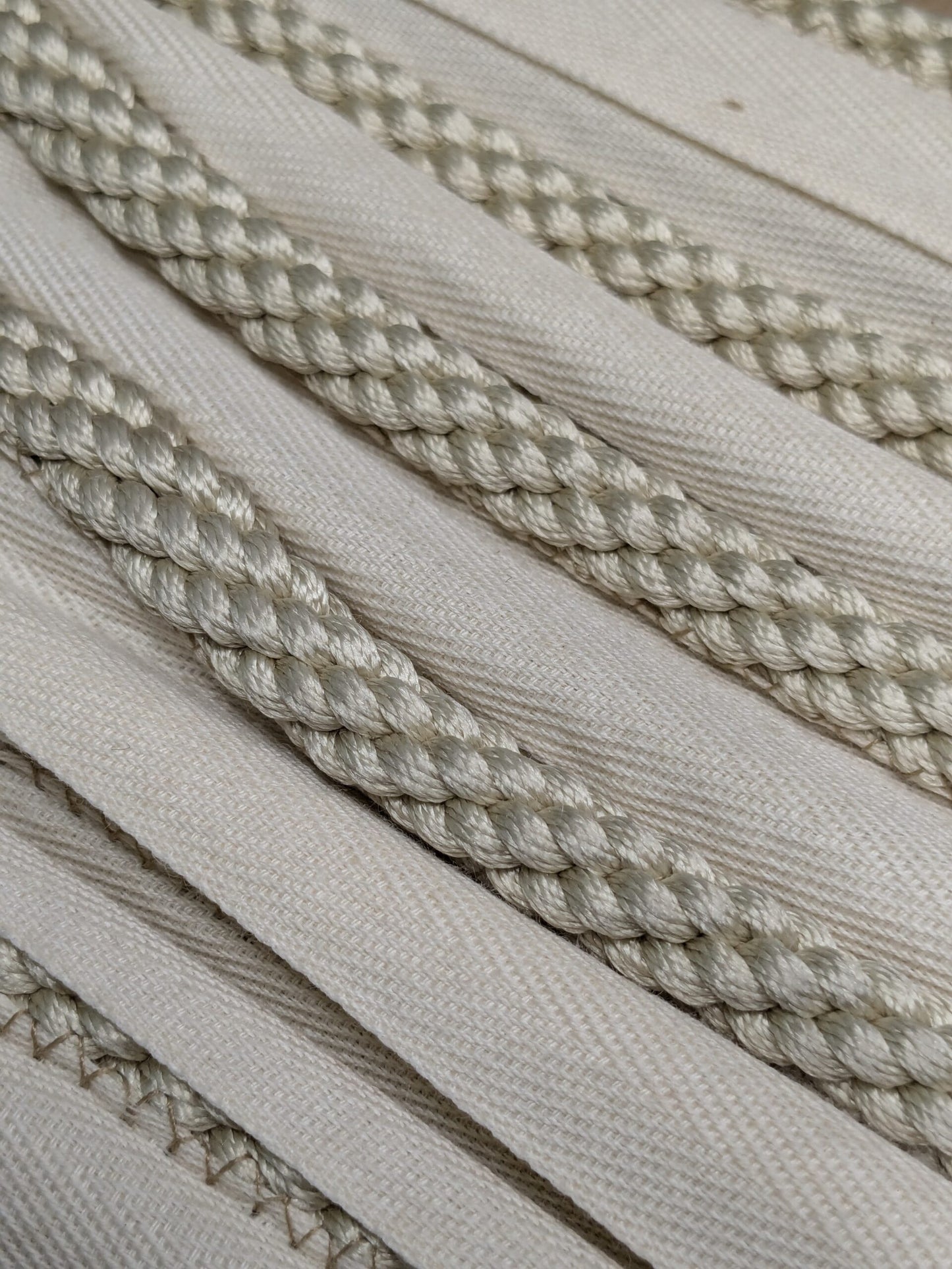 6.3yards Scalamandre 100% Silk Rope Trim C42-M75 (Trim Box B) Woven White