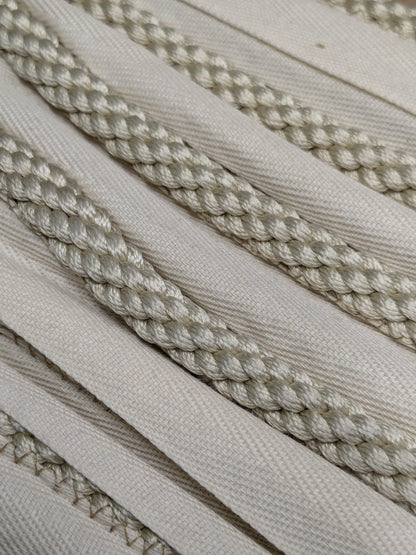 6.3yards Scalamandre 100% Silk Rope Trim C42-M75 (Trim Box B) Woven White