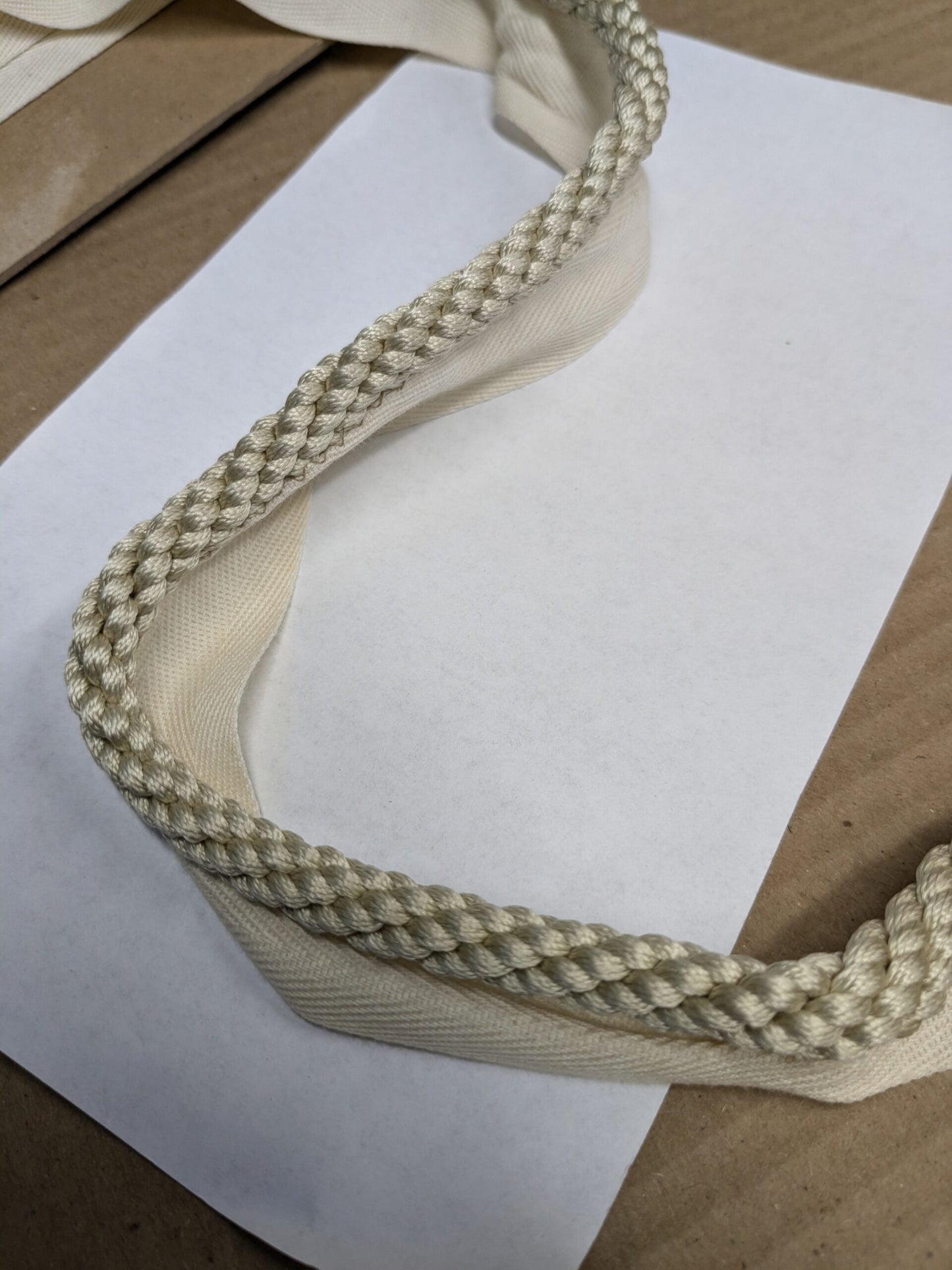 6.3yards Scalamandre 100% Silk Rope Trim C42-M75 (Trim Box B) Woven White