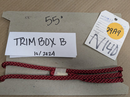 55" Scalamandre 100% Silk Rope Trim C42-M69 (Trim Box B)  Woven Red