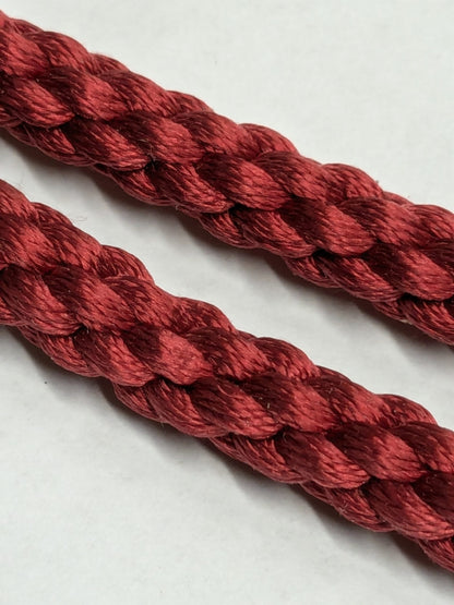55" Scalamandre 100% Silk Rope Trim C42-M69 (Trim Box B)  Woven Red