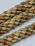 77" Scalamandre 100% Silk Rope Trim C42-59 (Trim Box B) Woven Brown Green Beige
