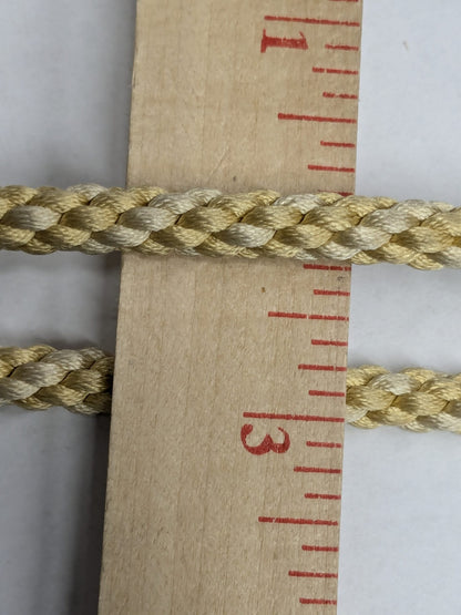 44" Scalamandre 100% Silk Rope Trim C42-15 (Trim Box B) Woven Beige Yellow