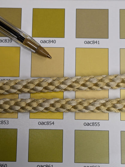 44" Scalamandre 100% Silk Rope Trim C42-15 (Trim Box B) Woven Beige Yellow