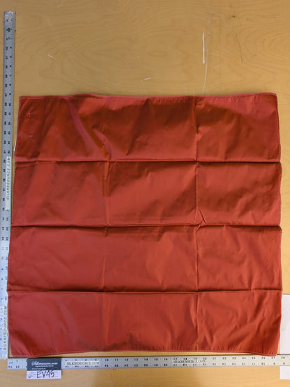 37 EV45 Square Scalamandre Lelievre Paris Psyche Reversible Orange Polyester Solid Taffeta